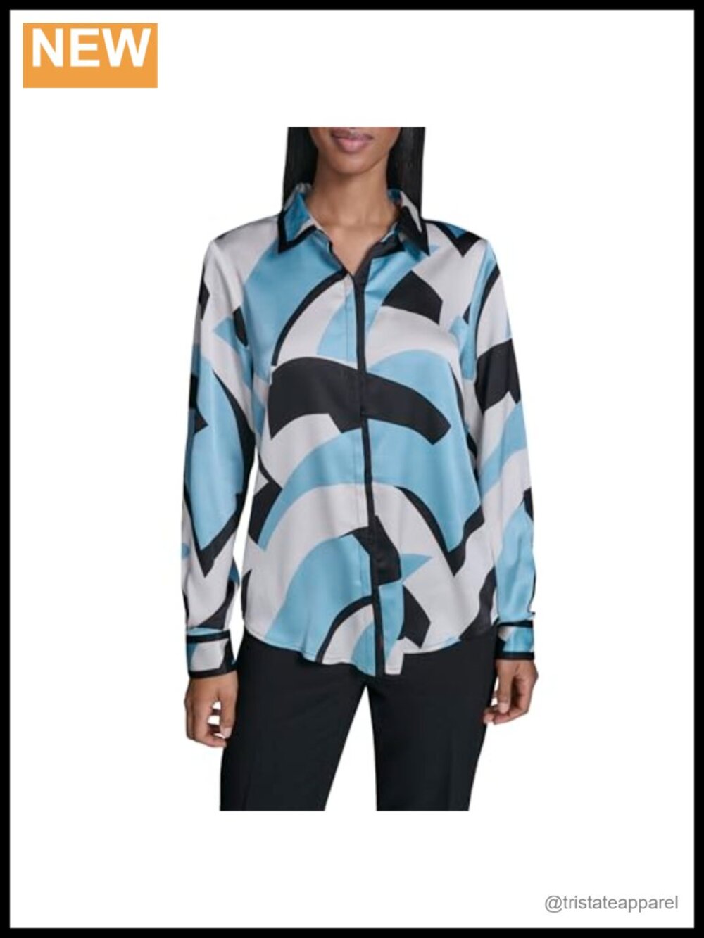 Collared Long Sleeve Blouse Women's Polyester Shirt Work Wear